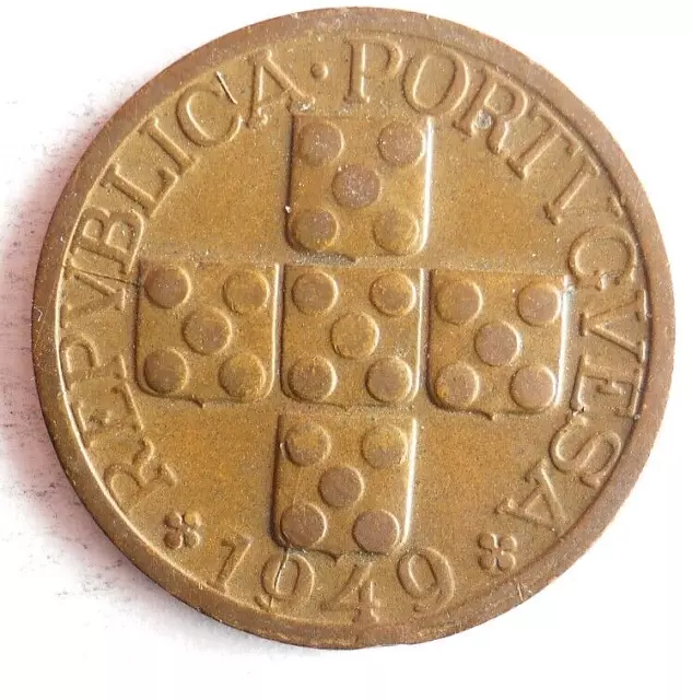 1949 PORTUGAL 20 CENTAVOS - Excellent Coin - FREE SHIP - Bin #138