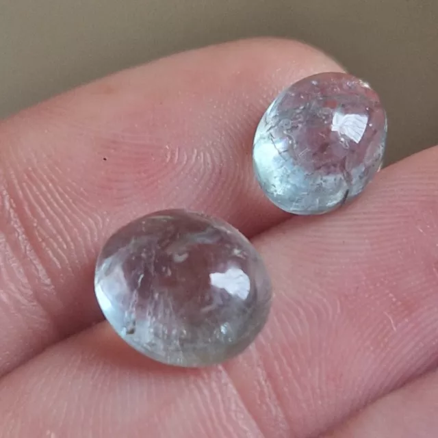 2 Kornerupine Cabochons: 8.6cts/2pc. Tanzania.