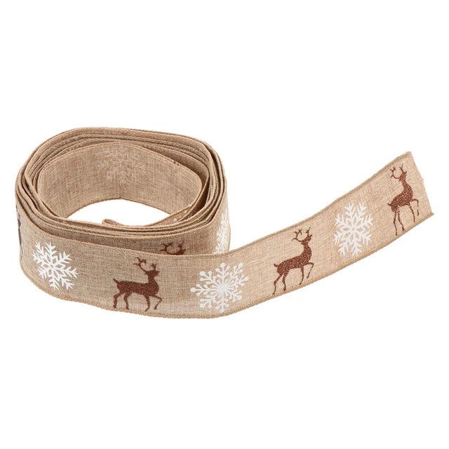 1 Rolle Weihnachten Schneeflocke gedruckt Band für Geschenkverpackung