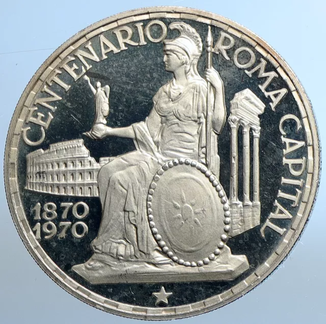 1970 GUINEA ECUATORIAL Roma como Capitolio ANTIGUA prueba moneda de plata 150 pesetas i111038