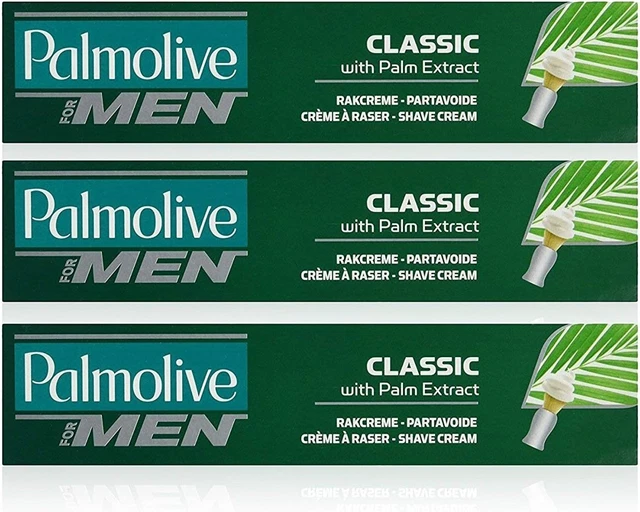Palmolive Classic Espuma Crema de Afeitado con Extracto de Palma 100 ml Paquete de 3