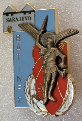 plaque bronze sur cuir du 41ème BCS,largeur totale 110mm 