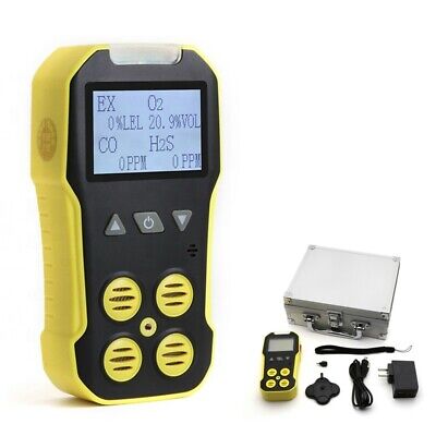 4 in 1 Gas Detector Ex O2 CO H2S Portable Combustible Gas Leakage Analyzer