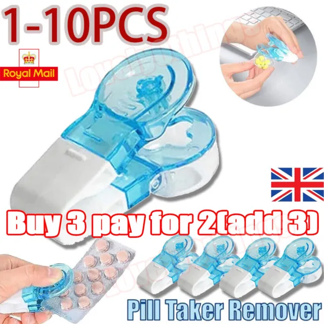 Pill Popper Blister Pack Pill Puncher Tablet Remover Popper Medicine Tool Easy#