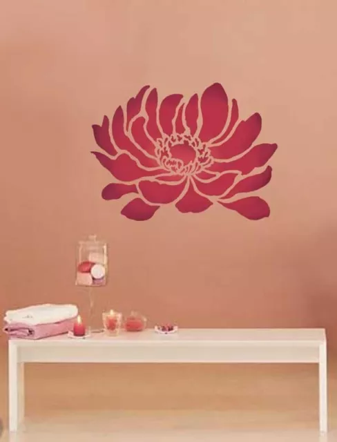 Anemone Grande Flower Wall Stencil - Easy to Use Stencils for DIY Home Decor