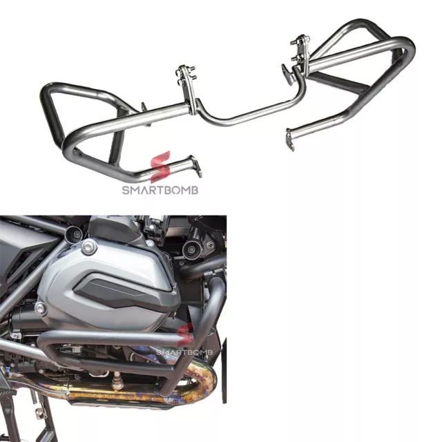 Protezione motore paracilindri tubolare acciaio coppia SILVER BMW R1200GS 13-18