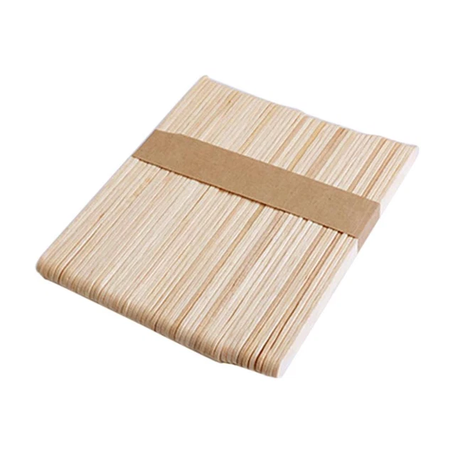 100 Bastoncini Legno Per Gelato - Stecchi Naturali Per Lavoretti DIY, 114x10x2mm, 50 Colori Legno + 50 Misti - Foto 8