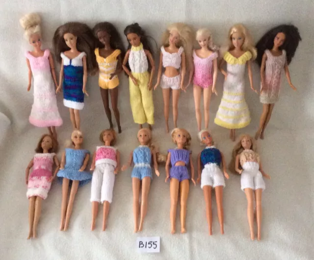 (B155).  New Bundle Of Hand Knitted Barbie Clothes (DOLLS EXCLUDED)