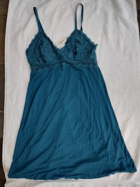 Soma Soft Support Chemise Nightgown In Majesty Blue