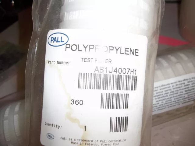 New  Pall Ab1J40007H1 Test Filter Polypropylene Lot Of 2 No Boxes  (Hh5)