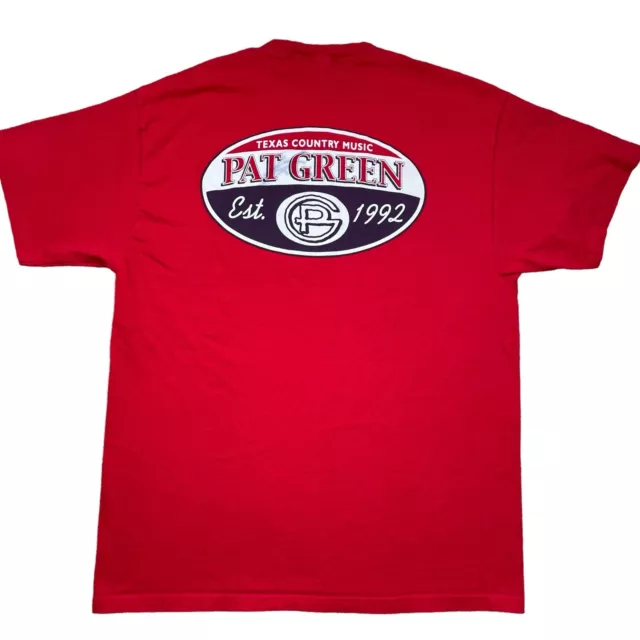 VTG Pat Green Texas Country Music Autographed Tour Singer Concert t-shirt size L