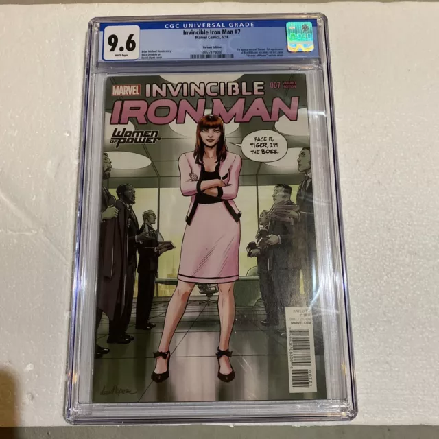 INVINCIBLE IRON MAN #7 Women of Power CGC 9.6 Variant Cover 1st RiRi Williams