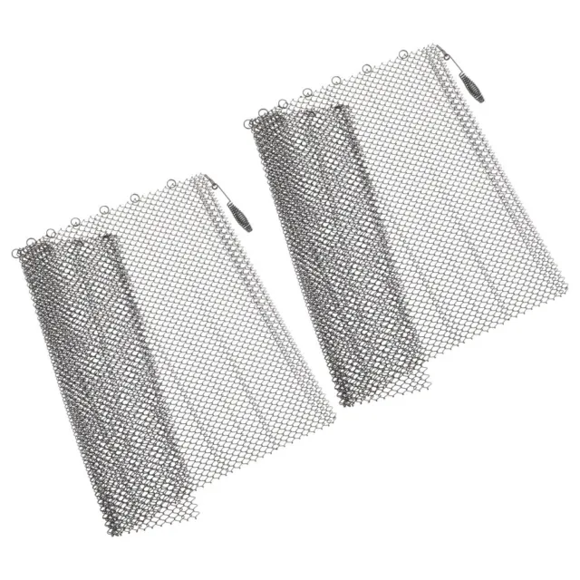2 piezas rejillas de protección de chimenea de metal cortinas de malla tamiz de metal tela de rejilla