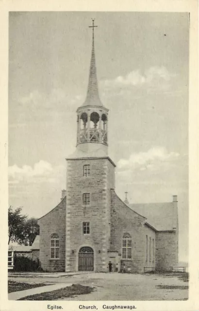 Vintage Postcard Church Caughnawaga Laprairie county, Quebec