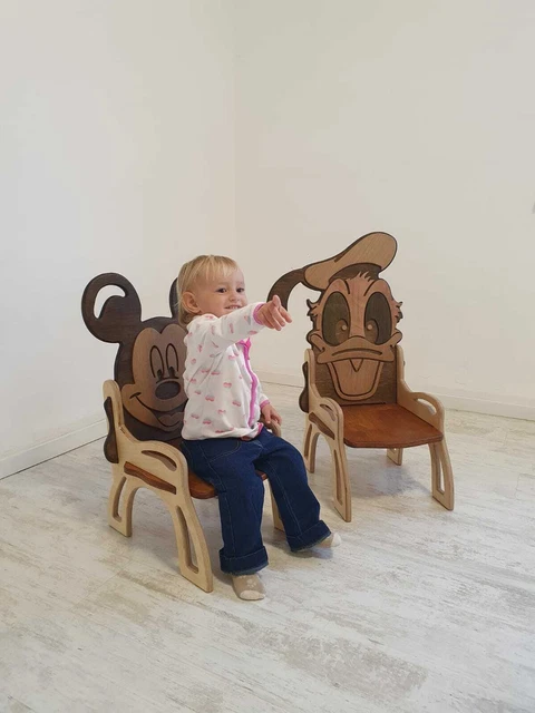 Baby eco wooden chair Donald Duck nursery bench chair nursery creative furniture