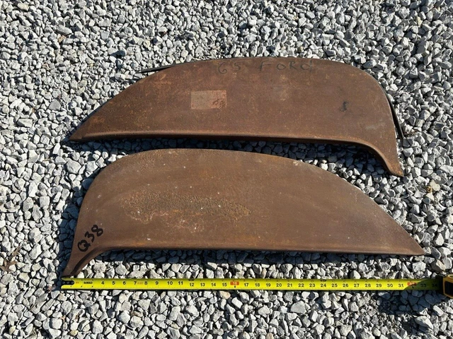 Vintage PAIR Old Marked 1965 65 FORD FWS-65 Foxcraft FENDER SKIRTS Q38