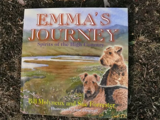 Emma's Journey Illustrated HC Book Airedale Terrier Dogs Adoption Loss Healing