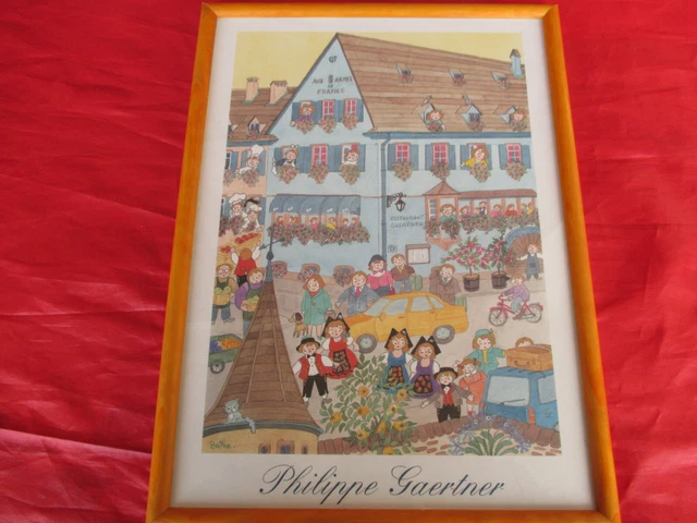 AFFICHE RESTAURANT AUX ARMES DE FRANCE PHILIPPE GAERTNER Ammerschwihr