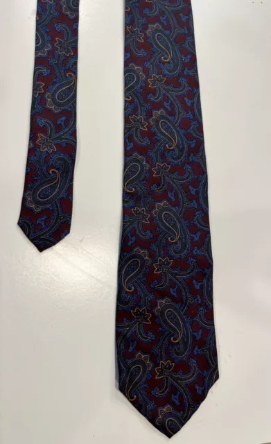 LANVIN PARIS BLACK Paisley Luxury Silk Tie Made In Italy 56”x3.25 ...
