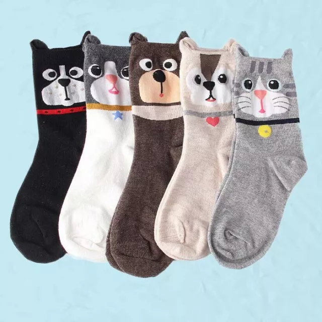 Sock Socks 3D Cotton Animal Cat Ankle-high Women Casual Dog Cartoon Cute Printed