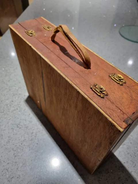 Vintage Wooden Tools Box Toolbox Organiser Storage Shoemakers Cobblers Craftwork
