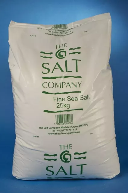 The Salt Company 25 Kilo 25Kg Fine Sea Salt Seasalt Sack Free Delivery