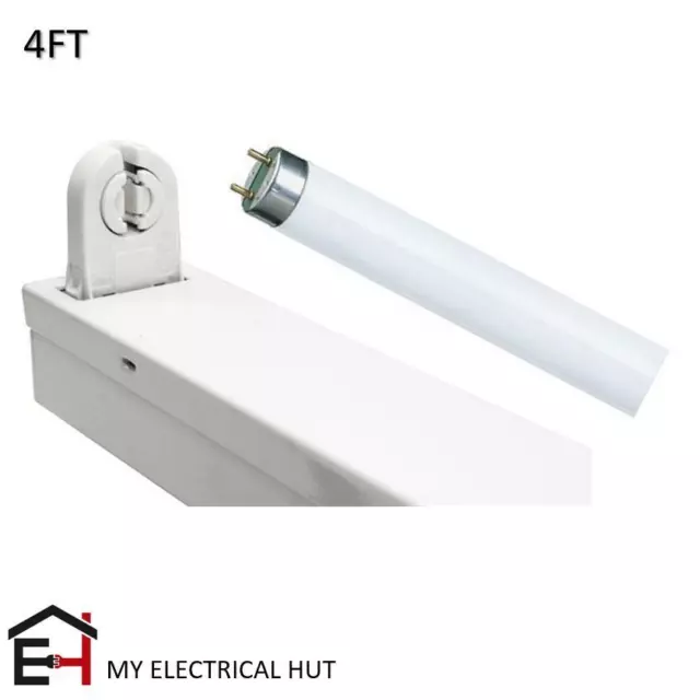 T8 Slimline Batten Tube Fitting Fixture Fluorescent 4FT Single/Twin 240V