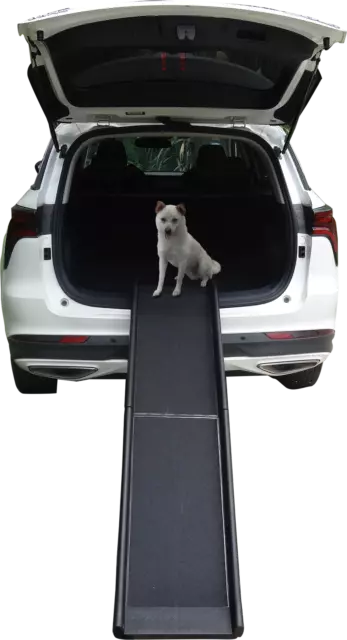 Auto Pkw Rampa de Perro Ayuda Entrada Anti Deslizante Plegable Negro 155x40cmA