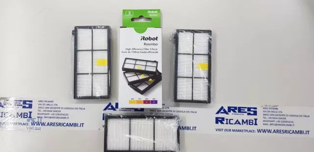 iRobot 4415864 Confezione tre filtri originali per robot Roomba serie 800 e  900