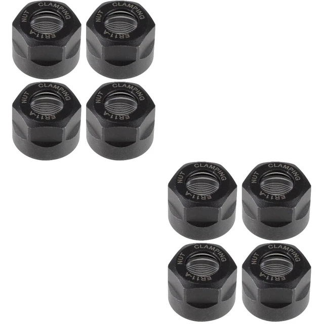 8 Pcs Repair Parts Milling Cutter Chrome Steel Router Bit Holder Nut
