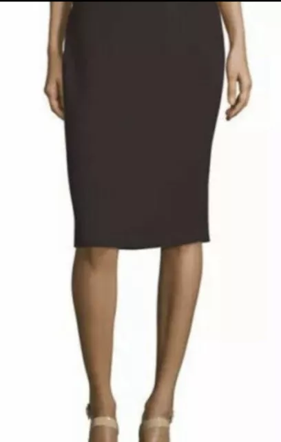 Eileen Fisher THE ICONS Washable Wool Crepe Brown Pencil Skirt Sz S - NWT s