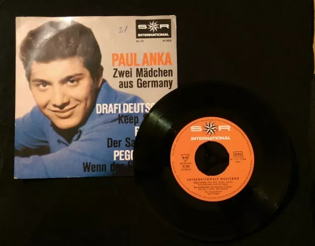 7" Vinyl: Paul Anka - Zwei Mädchen aus Germany, Drafi Deutscher - Keep smiling