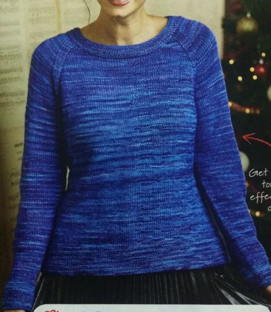 Ladies Casual Sweater/Jumper DK KNITTING PATTERN - Sizes 8-26 (32-50" Bust)