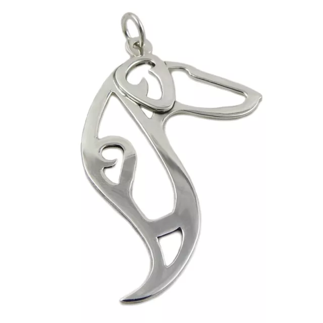 Large Solid 925 Sterling Silver Dog Pendant Handmade Jewellery Gift Boxed 2