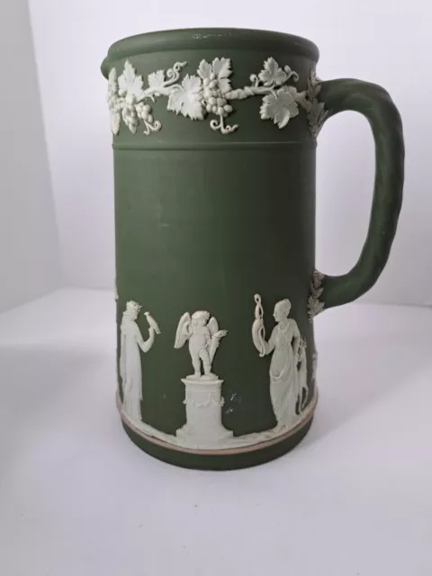 Vintage Jasper Ware Green 6.5'' Pitcher Wedgewood