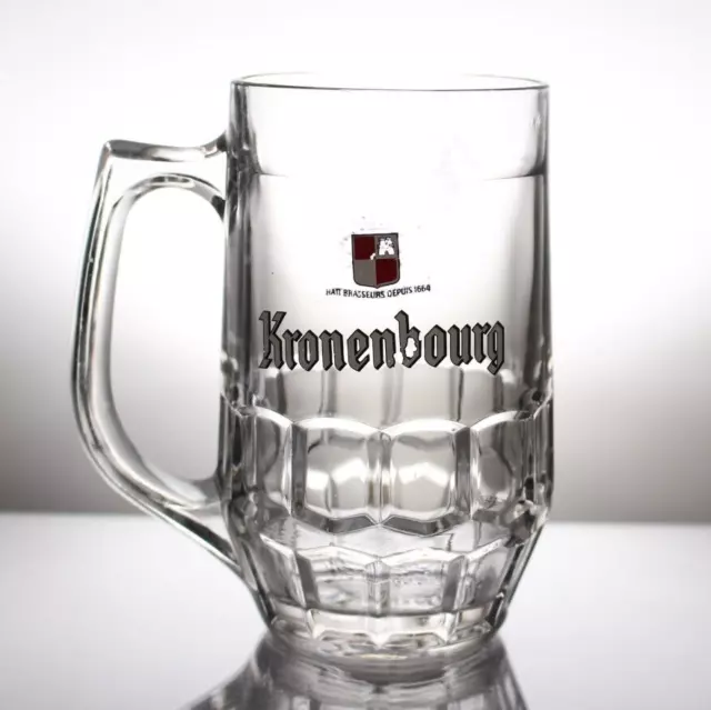 Vintage Beer Glass Tankard Kronenbourg - Old Half Pint Mark