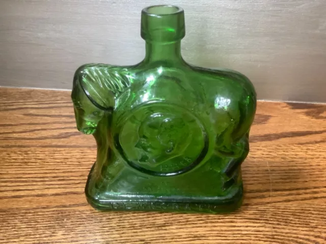 1968 Democratic Campaign Wheaton Green Donkey Bottle 1st Edition Humphrey/Muskie
