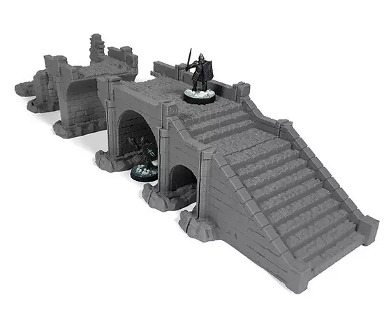 Gondor Osgiliath Bridge Terrain Scenery - For MESBG LOTR GW Warhammer - 3D Print