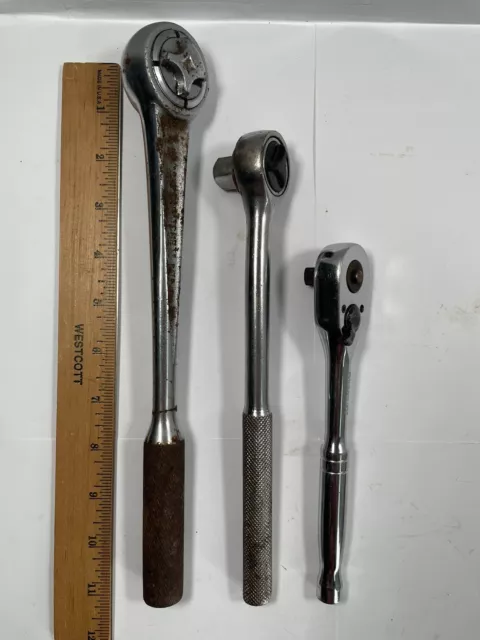 Vintage Williams Thumb Wheel Drive Reversible Ratchet Socket Wrenches & Tools 3