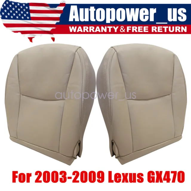 Fit FOR 2003 2004 2005-2009 Lexus GX470 Driver & Passenger Bottom Seat Cover Tan