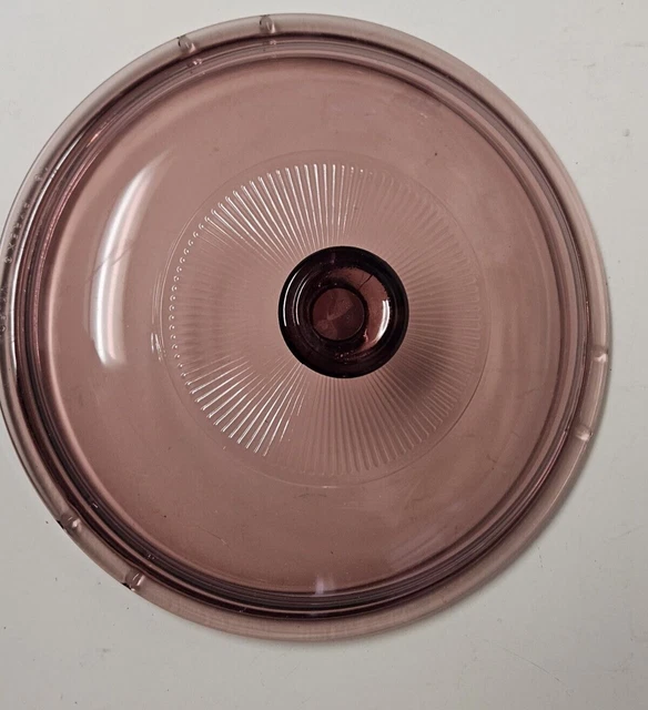 Tapa de repuesto redonda de vidrio de arándano 7" Pyrex Corning Visions V1.5C
