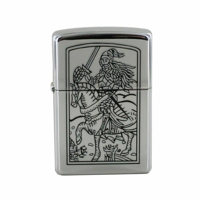 Zippo Accendino In Edizione Street Chrome Con Design Lisa Parker - Lupo E Cappuccetto Rosso, Antivento E Garanzia A Vita