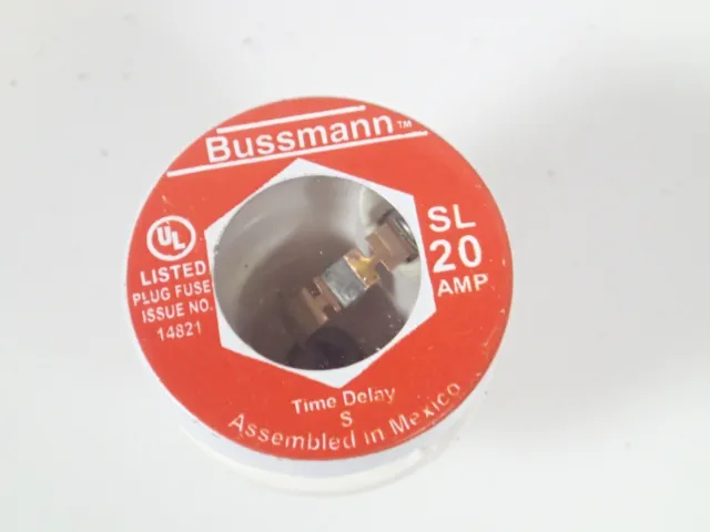 3 Bussmann BP/SL-20 20 ampères délai lien chargé base de rejet prise fusible125V C 2