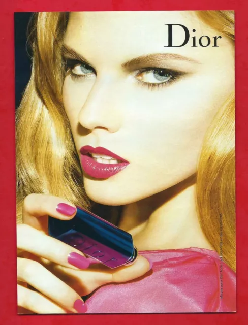 Publicité Papier - Parfum Dior J'adore de 2004, Carmen Kass Mannequin