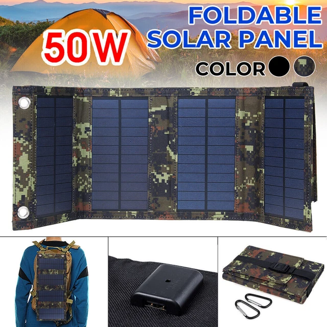 Solar Panel  50W Portable Foldable Phone Battery Power Car Charger/Garden/Home