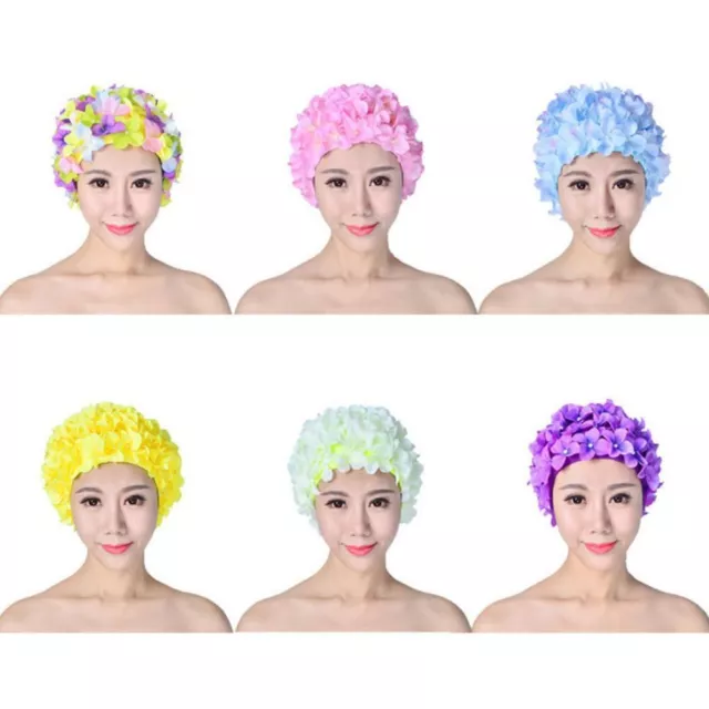 3D Flower Bathing Cap Ear Protection Beach Swimming Cap  Pool Accesories