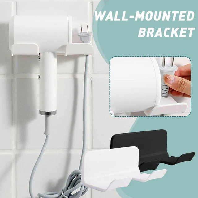 Bathroom Hair Dryer Storage Organizer Rack Comb Holder p x Mounted Stand T3J4