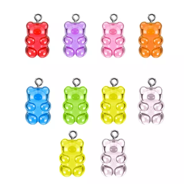 20 Pcs Klare Ornamente Mini-Bär-Anhänger Kinder Bastelset Charme