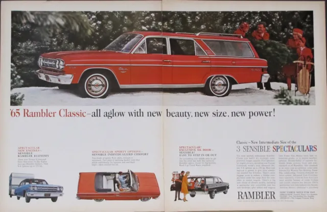 1965 Rambler Classic 770 Cross Country Wagon Ad Magazine Print Automobile