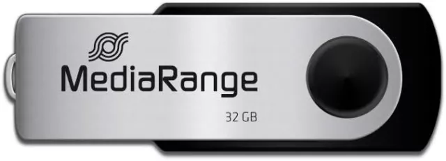 MediaRange MR911 Flexi USB Stick 32GB 15MB/s USB 2.0 black-silver oneSize 2